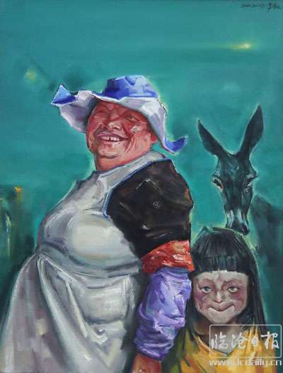 大三妹和她家小毛驴，李胤.JPG